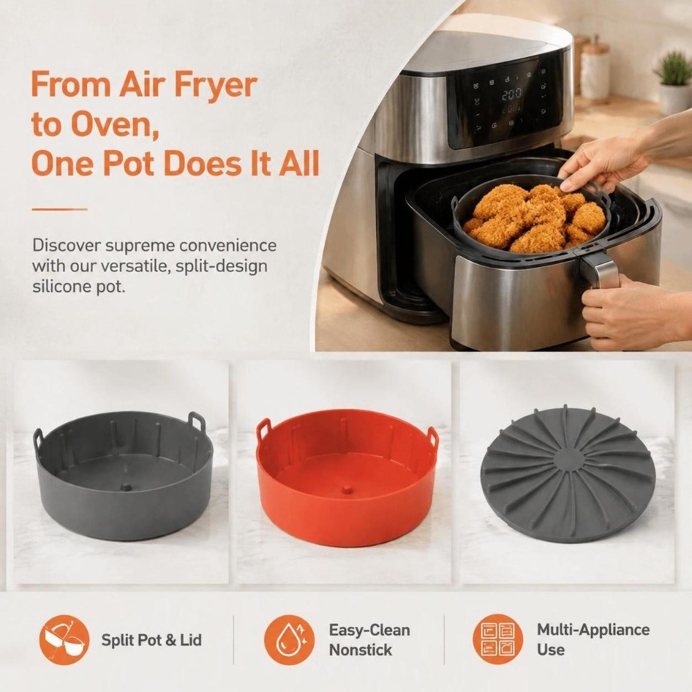 Food Grade Silicone Air Fryer  - đánh giá và giá Air Fryer Silicone Pot Liner